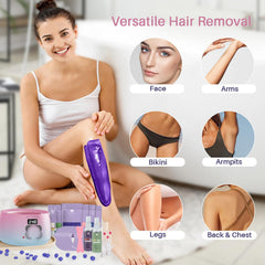 BLITZWAX sensitive-skin wax formula reduces irritation during bikini and underarm waxing.