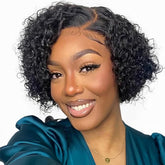 BLOCKICE Pixie Cut Wig front view shows natural hairline and deep wave volume.