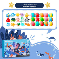 BloomFizzy Sea Surprise bomb with hidden sea toy revealed as fizz fades