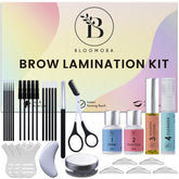 Bloomora Eyebrow Lamination Kit packaging showing complete at-home lift solution for beginners