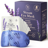 BLOOMORA Lavender Steam Eye Mask packaging ready for travel and self-care.