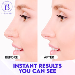 BLOOMORA Nose Strip with witch hazel infusion suggesting pore tightening.