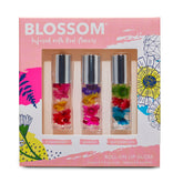 Blossom Roll-On Lip Gloss Strawberry Mini Pack showcases fruity shine for on-the-go lips.