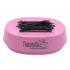 Blue Feather HairpinPal magnetic bobby pin holder keeps bobby pins organized and accessible.