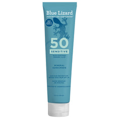 Blue Lizard Sensitive Mineral SPF 50 sunscreen bottle for everyday sun protection on sensitive skin