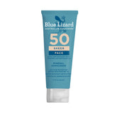 Blue Lizard Sheer Face Mineral Sunscreen Lotion in a stylish bottle.