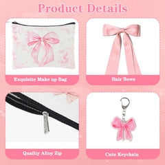 BlueRaying Coquette pink bow keychain adds a cute portable touch