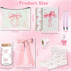BlueRaying Coquette pink bow socks for comfy everyday wear
