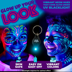 Blue Squid mini UV light included to illuminate glow-in-the-dark designs.