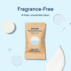 BLUELAND close-up of rich foaming hand soap texture