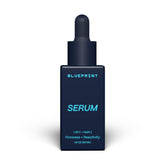 Blueprint Bryan Johnson serum bottle closeup for premium packaging and radiant-looking skin
