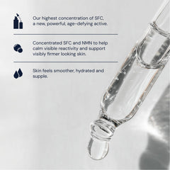 Blueprint Bryan Johnson serum texture swatch shows a lightweight, fast-absorbing hydration