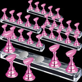 Blulu 6-sets magnetic nail tip display holder for organized practice and quick nail art demos.