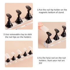 Blulu nail stand display setup shows nails neatly for clients or photos