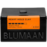 BluMaan Heavy Hold Clay hero shot shows extreme hold for textured styles