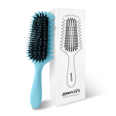 BMONATY curl-defining brush front view shows boar bristles for gentle detangling.