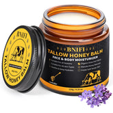 BNIFI Tallow and Honey Balm lavender bottle offers deep hydration for dry skin.