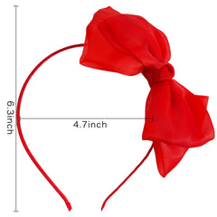 Bnikion red bow headband worn by model for everyday charm