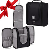 BOACAY hanging travel toiletry bag with 21 pockets for organized cosmetics on the go
