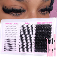 Boahankuke lash clusters kit spikes collection showcases dramatic spikes for instant eye-opening looks.