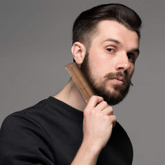 Boao pocket-size beard comb fits easily in pockets for on-the-go use
