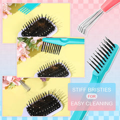 Boao hair brush cleaner double-headed green for versatile cleaning