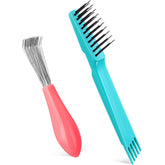 Boao hair brush cleaner double-headed pink for thorough salon-grade cleaning