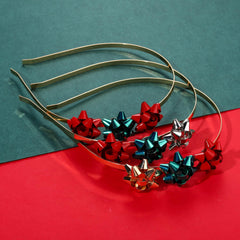 Boderier women's hair accessory headband worn for joyful Mardi Gras or Xmas.