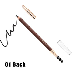 Bodermincer Eyebrow Pencil dark brown swatch matches rich hair tones naturally.