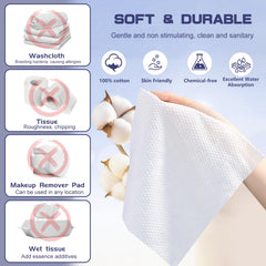 BODFPPC Wet-dry use towel provides makeup removal and quick cleanups