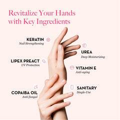 Bodipure hand mask after shower application demonstrating quick absorption and light scent