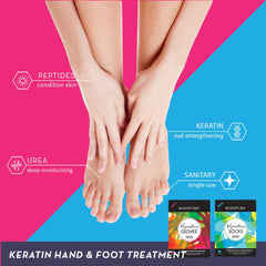 Bodipure Premium Foot Mask Socks soothe dry feet and targeted calluses.