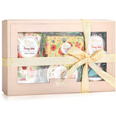 BODY & EARTH # LOVE hand lotion set in beautiful packaging for self-care gifting.