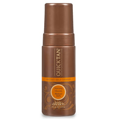 Body Drench QuickTan mousse packaging shows lightweight, vegan tan solution for easy at-home tanning.