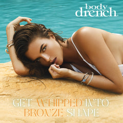 Body Drench QuickTan mousse texture close-up highlighting airy, non-sticky formula for smooth application.