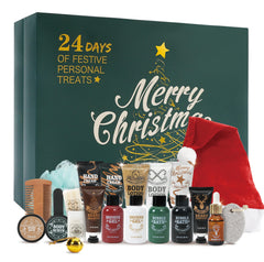 BODY & EARTH 2025 Advent Calendar box front for festive grooming countdown