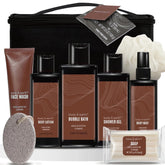 Body & Earth 8-piece giftset packaging, ideal as premium men’s gift or holiday present.