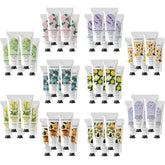 BODY & EARTH hand cream bulk pack shows 50 tubes for gifting and daily use