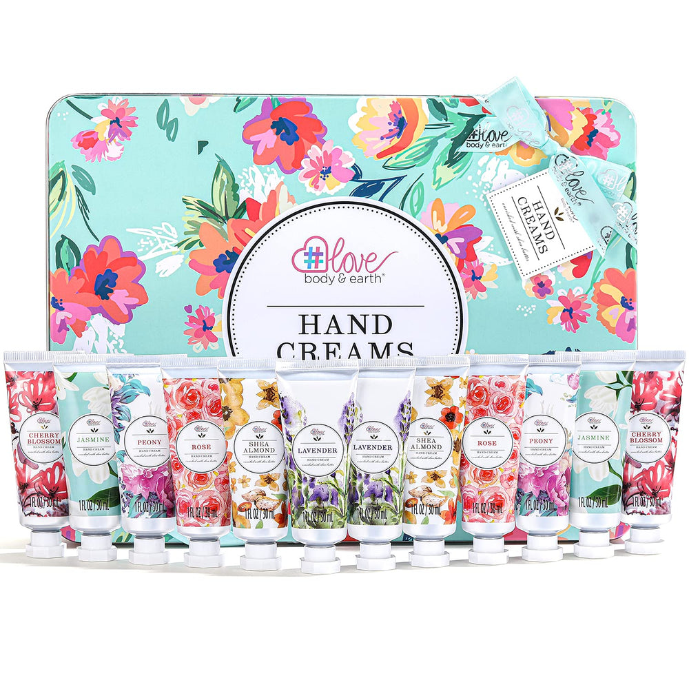 BODY & EARTH hand cream gift set packaging—perfect for gifting and daily moisture.