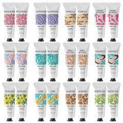 Body & Earth # Love 24-pack hand cream set with assorted scents for daily dry-hand moisture.