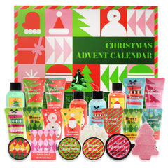 BODY & EARTH # LOVE Advent Calendar cover with festive holiday packaging