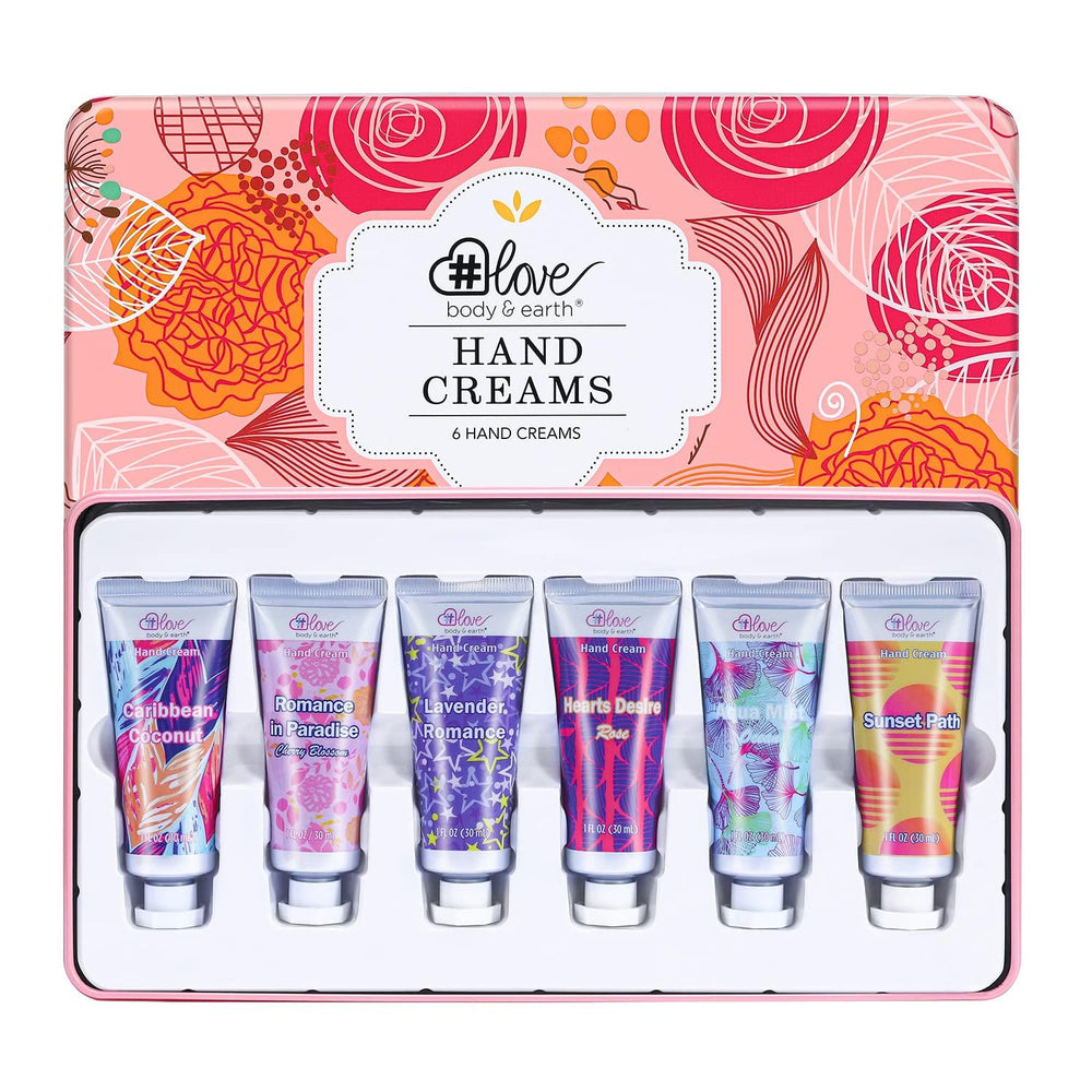 BODY & EARTH # LOVE hand cream travel-size packaging for on-the-go hydration