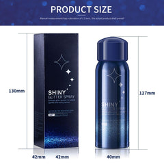 Body Glitter Spray on clothing adds shimmering accent for party outfits.