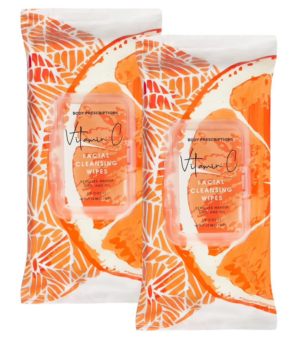 Body Prescriptions makeup cleansing wipes pack close-up for quick makeup removal.