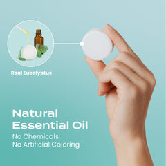 Body Restore eucalyptus shower steamers in deluxe home spa setup.