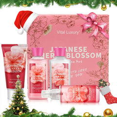 Bodybeau giftset packaging highlights gifting-ready cherry blossom branding