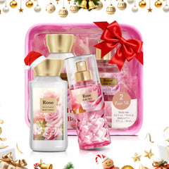 BodyBeau Rose Travel Trio Shower Gel for refreshing cleanse on the go
