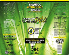 BOÉ Crece Pelo rinse bottle being poured for a simple two-step ritual.