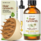 Bofuoos rosemary-castor-oil-bottle promotes scalp nourishment and natural hair vitality.