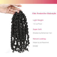 BOHOBABE Natural black 1B shade fibers offer a realistic, low-tangle appearance